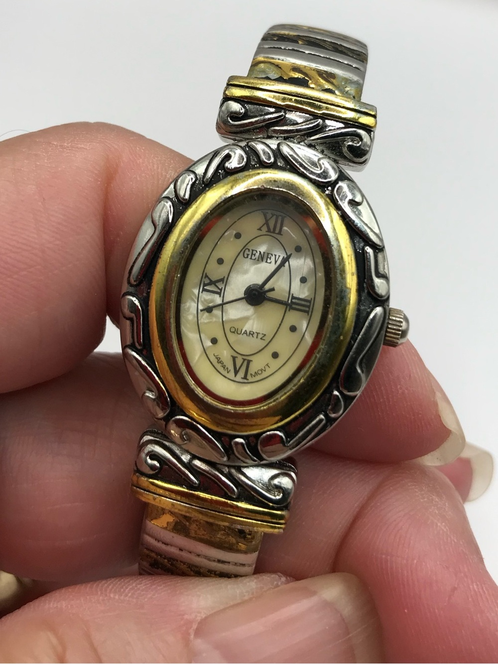 Geneva Two-Tone Gold and Silver-Tone Oval Bracelet Watch - Picture 4 of 6